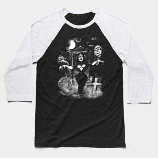 Vampira Plan 9 zombies Baseball T-Shirt